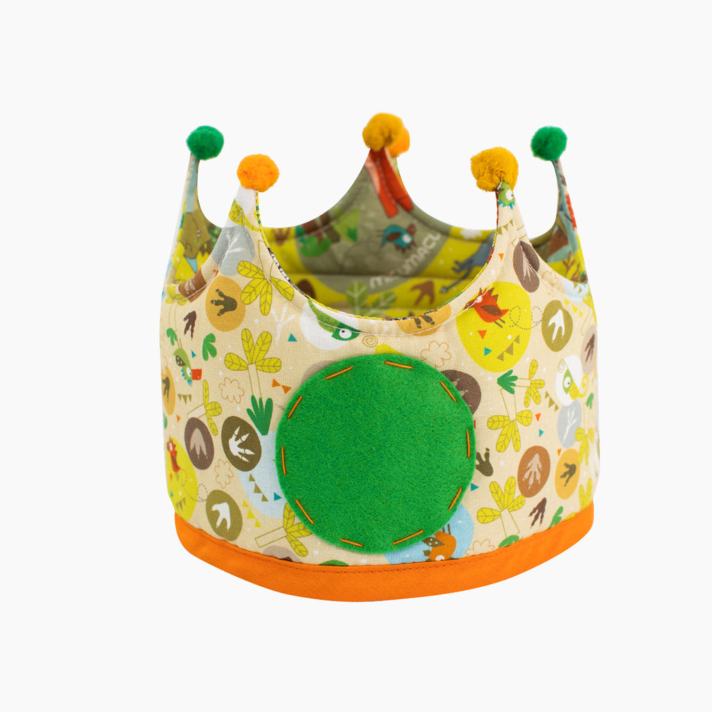 corona-cumpleaños-niño-tela-animalos