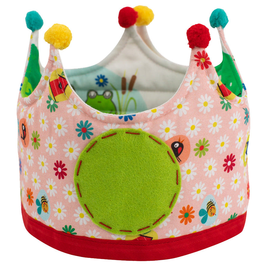 corona-cumpleaños-niña-tela-caperucita