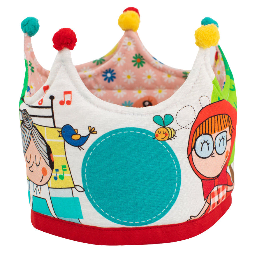 corona-cumpleaños-niña-tela-caperucita